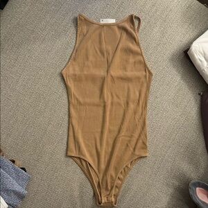 Kids Tan One Piece Swimsuit